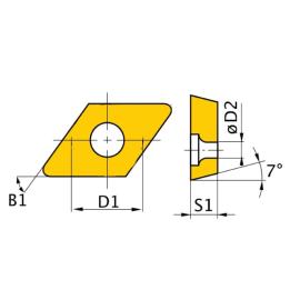 HM-Ersatzwendeplatten Optimum ISO DCMT070204 Produktbild